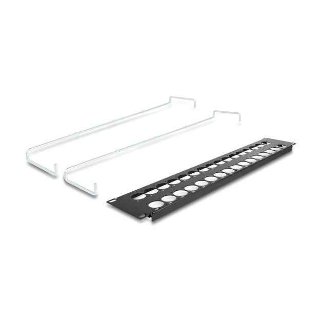 Patch panel DELOCK 19″ D-Type 32 porta 2U s rasteretnim šipkama (za 19" rack ormare)-0