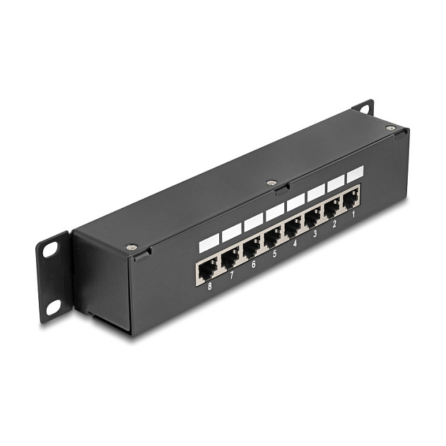 Patch Panel DELOCK 10" 8 Port Cat.6 (8x RJ45, 1U, Metalno kućište)-1