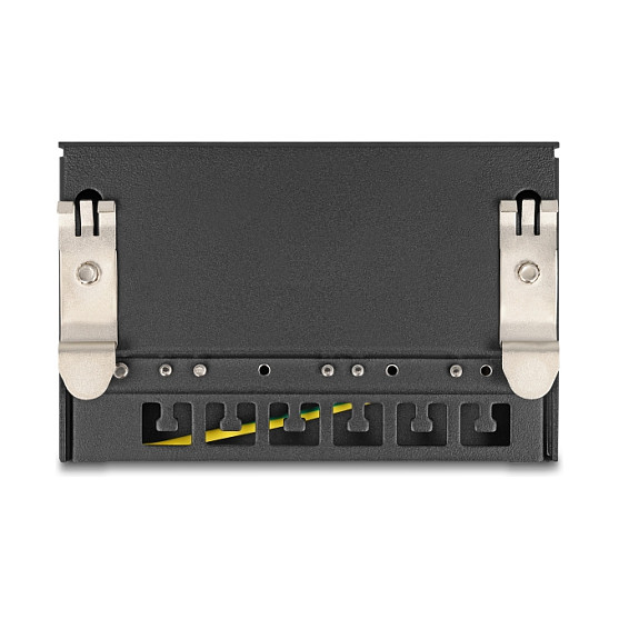 Mrežni patch panel DELOCK Mini Desktop 6 Port Cat.6A (6x RJ45, oklopljen, stolna/zidna/DIN montaža)-3