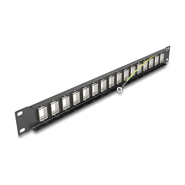 Patch panel DELOCK 19" 16 Keystone portova 1U (crni)-1