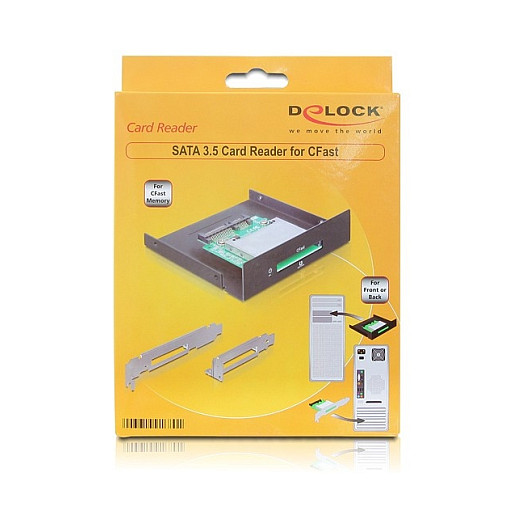 Čitač kartica DELOCK 3.5" SATA za CFast (za 3.5" utor, SATA 6 Gb/s, bootable)-1