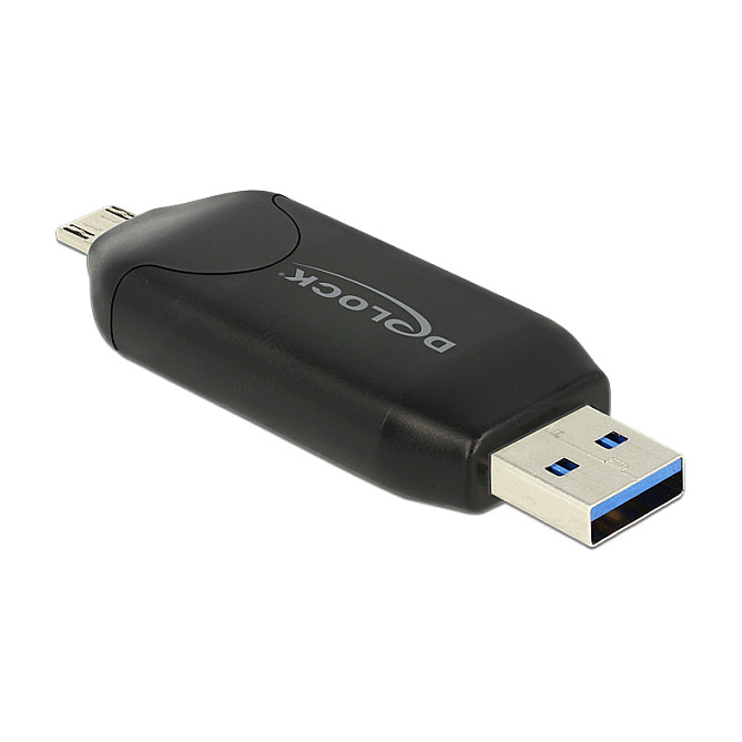 Delock čitač kartica USB-A 3.0 / Micro USB OTG za SD i Micro SD kartice (91734)