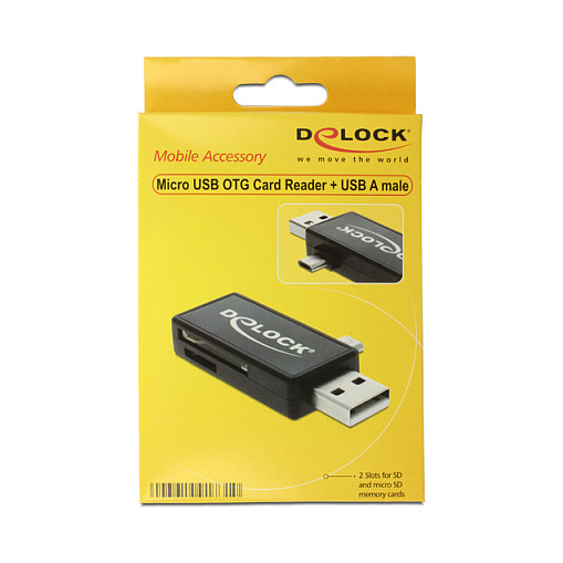 Čitač kartica DELOCK 91731 Micro USB OTG + USB-A (SD, microSD)-1
