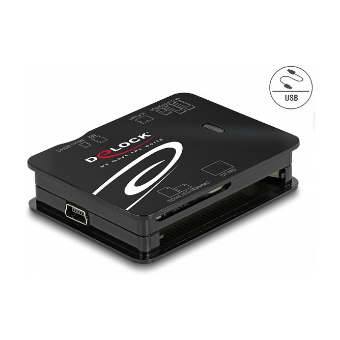 Čitač kartica DELOCK USB 2.0 All in 1 (91007) za CF / SD / Micro SD / MS / xD / M2-1