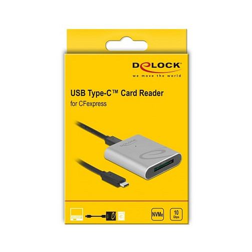 Čitač kartica DELOCK 91751 USB-C za CFexpress (aluminijsko kućište, 10 Gbps)-1