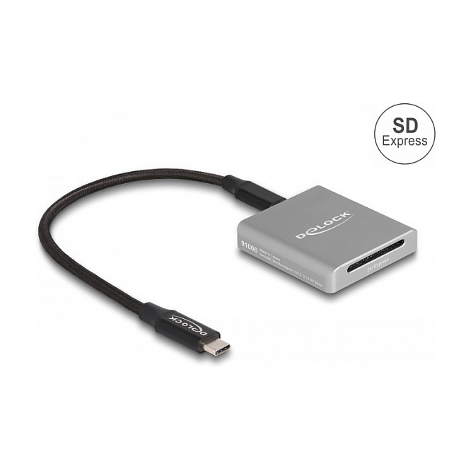 Čitač kartica DELOCK USB-C za SD Express (SD 7.1) (USB 3.2 Gen 2, NVMe)-2