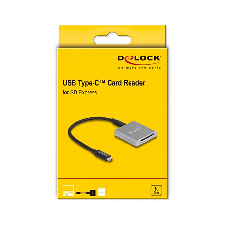 Čitač kartica DELOCK USB-C za SD Express (SD 7.1) (USB 3.2 Gen 2, NVMe)-4