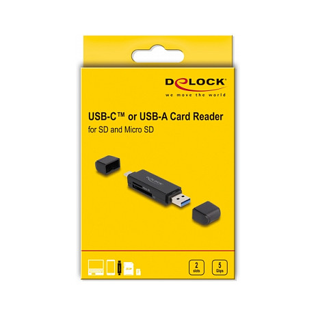 Delock čitač kartica USB 3.2 (USB-C / USB-A) za SD i Micro SD (SuperSpeed 5 Gbps)-4