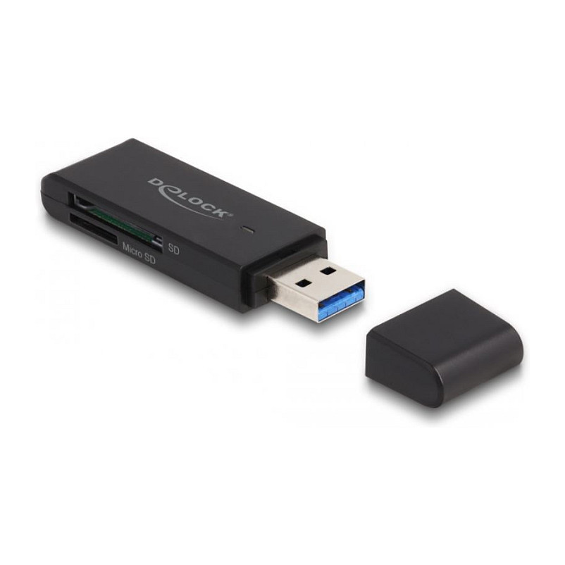 Delock USB 3.2 Gen 1 čitač kartica za SD i Micro SD (SuperSpeed 5 Gbps, UHS-I)-0