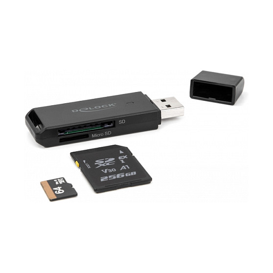 Delock USB 3.2 Gen 1 čitač kartica za SD i Micro SD (SuperSpeed 5 Gbps, UHS-I)-3