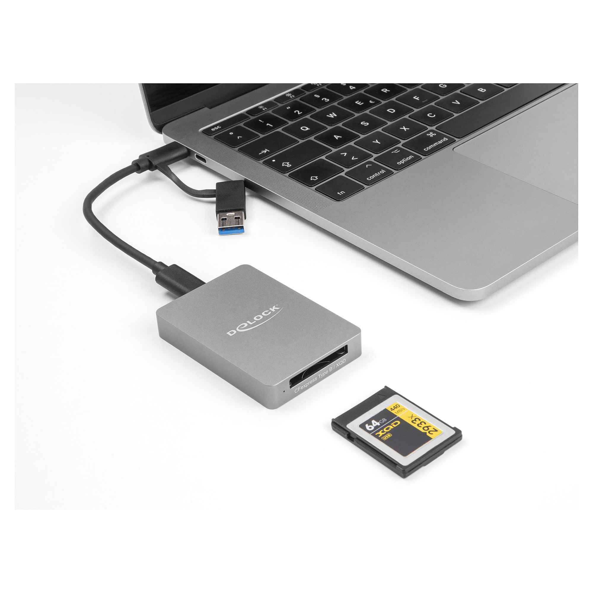Čitač kartica DELOCK 91008 USB-C za CFexpress i XQD (aluminijsko kućište)-3