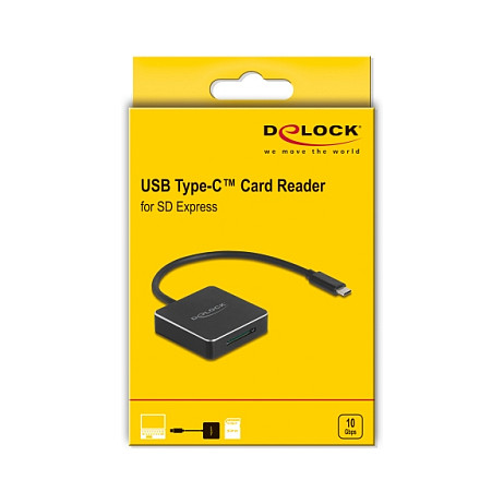 Čitač kartica DELOCK USB-C za SD Express (SD 7.1) (SuperSpeed 10 Gbps, UHS-II)-2