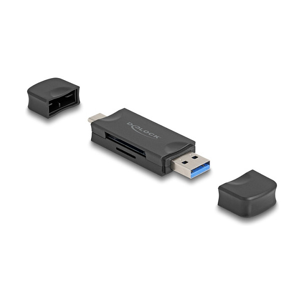 Čitač kartica DELOCK 91020 USB 5 Gbps (USB-C / USB-A, za SD i Micro SD kartice)