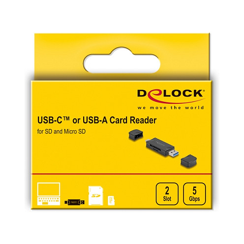 Čitač kartica DELOCK 91020 USB 5 Gbps (USB-C / USB-A, za SD i Micro SD kartice)-5