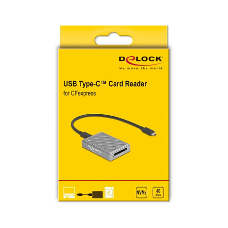 Čitač kartica DELOCK USB-C za CFexpress Type B (USB4 40 Gbps, NVMe)-6