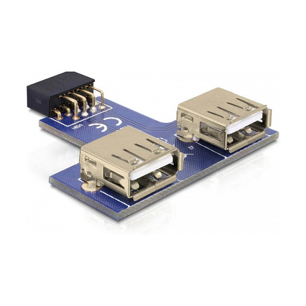 Interni USB 2.0 adapter DELOCK 65459 (Pin Header na 2x USB-A)-0