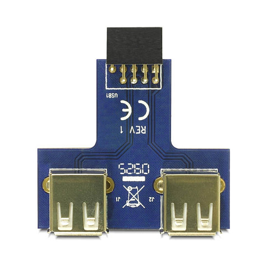 Interni USB 2.0 adapter DELOCK 65459 (Pin Header na 2x USB-A)-2