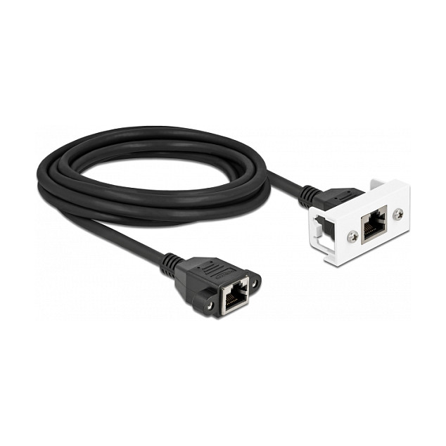 Mrežni produžni kabel DELOCK 87136 (Easy 45, Cat.6A, S/FTP, 3m) crno/bijeli-0