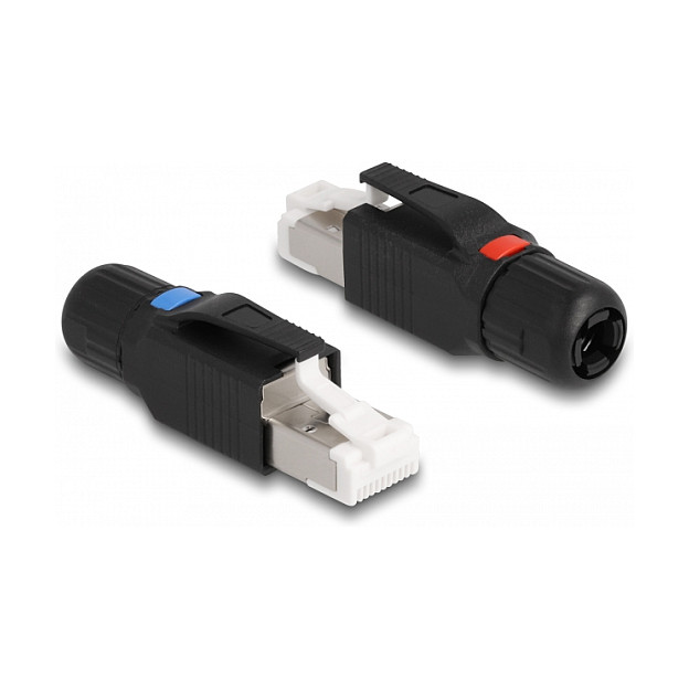 RJ45 konektor DELOCK Cat.6A za terensku montažu (STP, bez alata, 23-26 AWG)