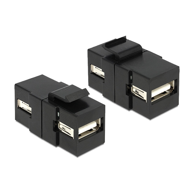 Keystone Modul DELOCK USB 2.0 A (Ž) na USB 2.0 A (Ž) Crni-0