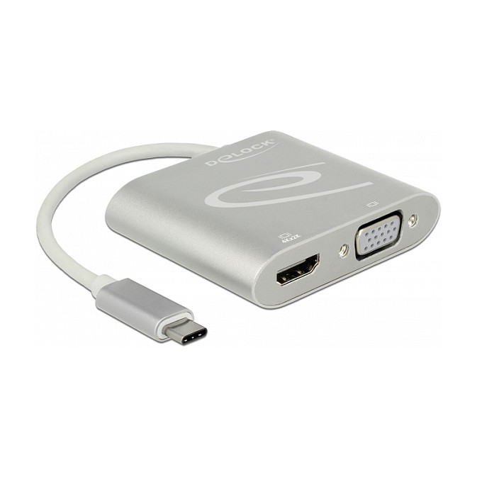 USB-C video adapter DELOCK 87705 (USB-C na HDMI + VGA, 4K 30Hz, DP Alt Mode)-0