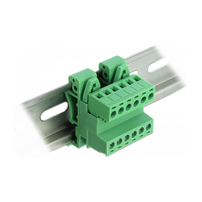 Set terminalnih blokova DELOCK 66080 (6-pinski, 5.08mm, kutni, za DIN šinu)-0