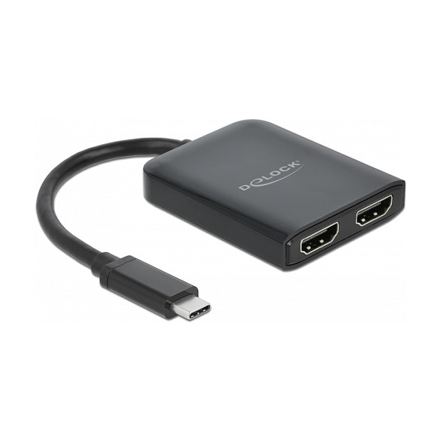 Video razdjelnik DELOCK 87755 USB-C na 2x HDMI (MST, 4K 60Hz, DP 1.4 Alt Mode)