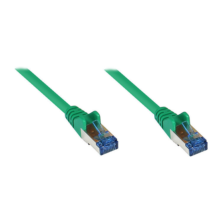 Mrežni kabel GOODCONNECTIONS Cat.6A S/FTP 5m zeleni (500MHz, LSZH, zaštita konektora)