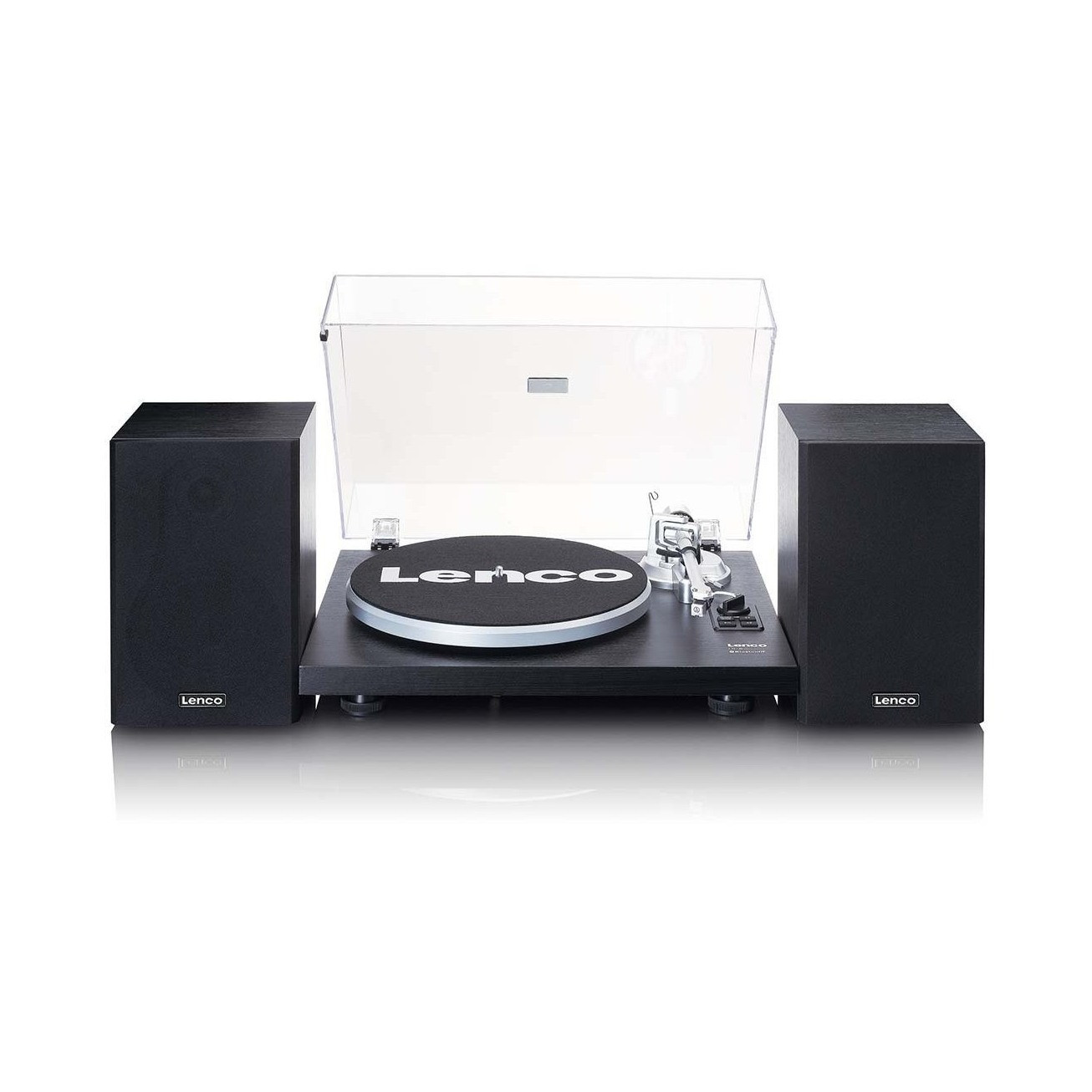 Gramofon LENCO LS-500BK (Bluetooth, 2x30W zvučnici, AT3600 zvučnica, crni)