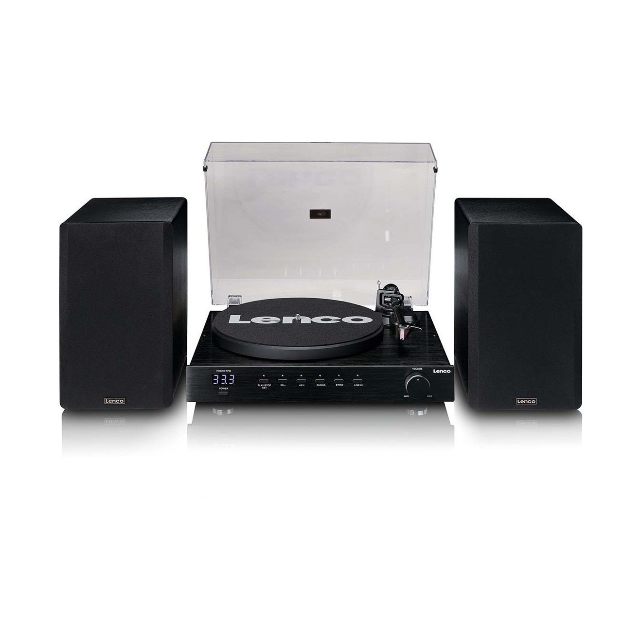 Gramofon LENCO LS-700BK (2x100W, Ortofon 2M Red, Bluetooth 5.2, Zvučnici) Crni