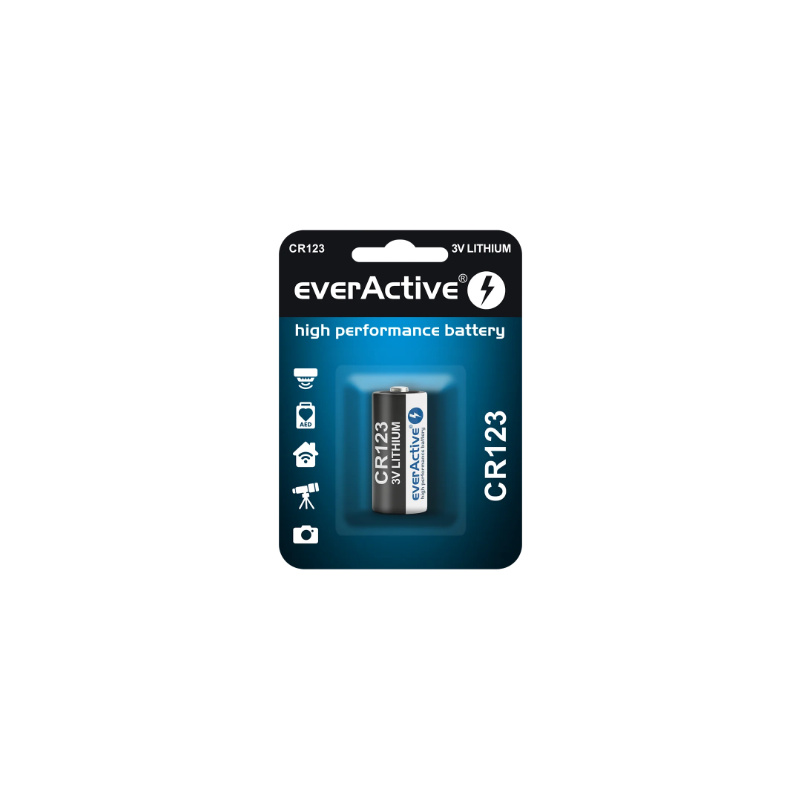 Litijska baterija EVERACTIVE CR123A 3V (1400 mAh, 1 kom)-0