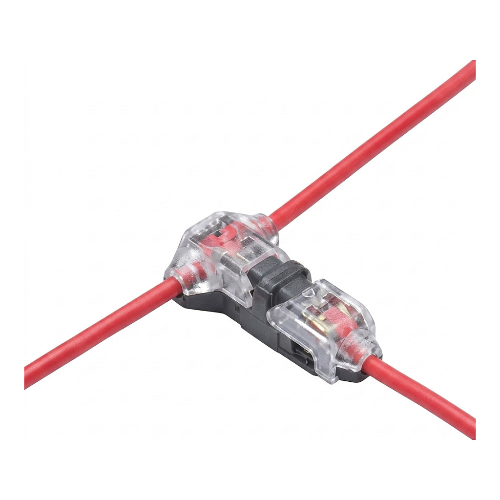 Konektor za LED traku SYNERGY 21 Easy Connect T-oblik (za jednoredne trake, prozirni)-0