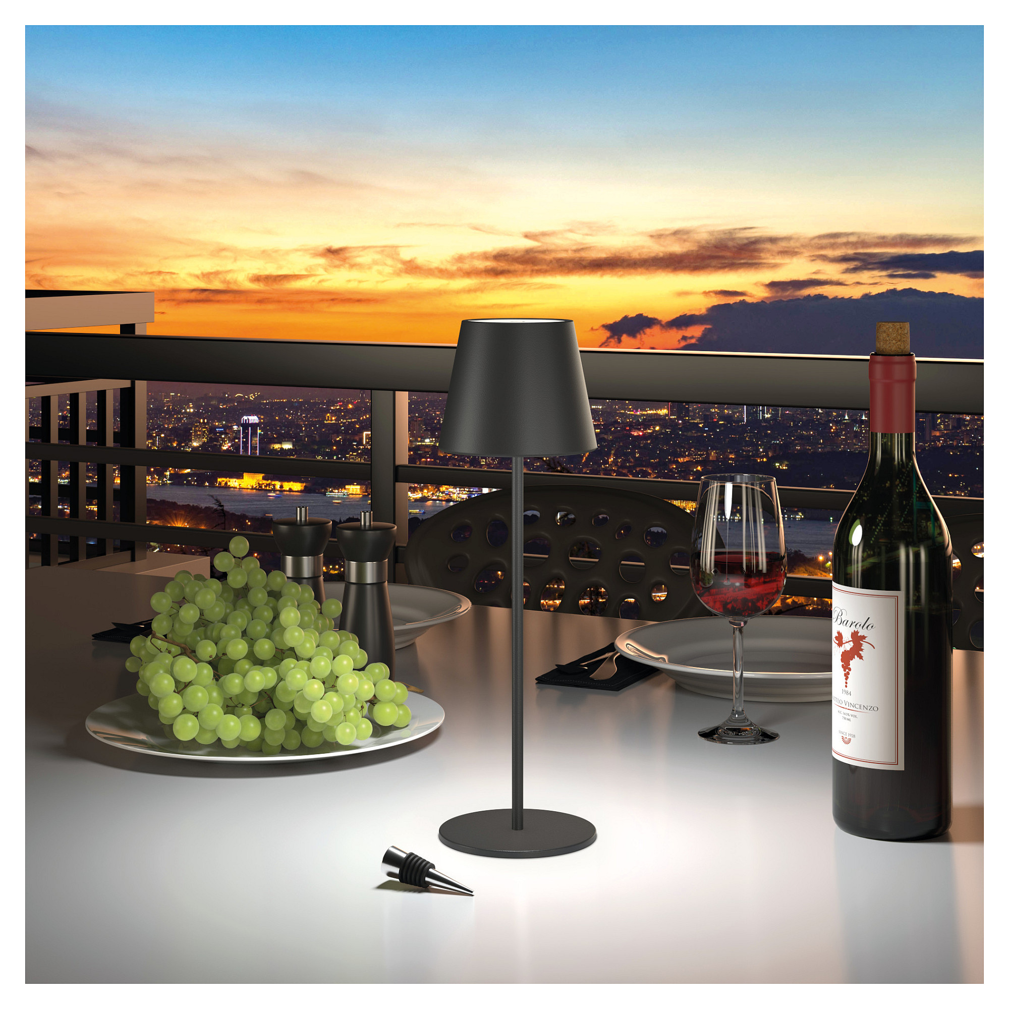Stolna lampa REALPOWER LED (punjiva, 3 boje svjetla, 1800 mAh, USB-C)-3