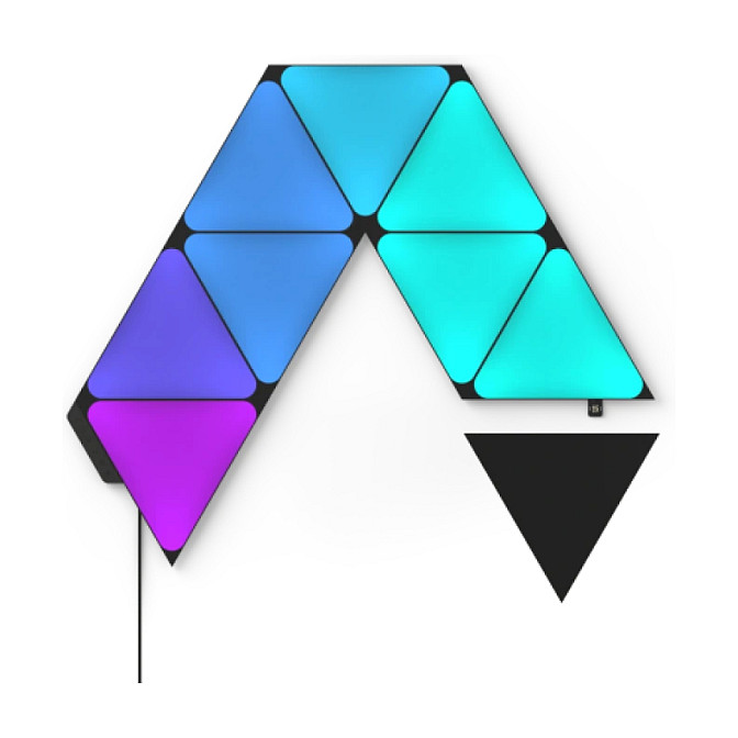 Pametna rasvjeta NANOLEAF Shapes Triangles Ultra Black Starter Kit (9 panela, RGBW, modularno)