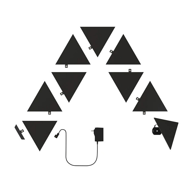 Pametna rasvjeta NANOLEAF Shapes Triangles Ultra Black Starter Kit (9 panela, RGBW, modularno)-4