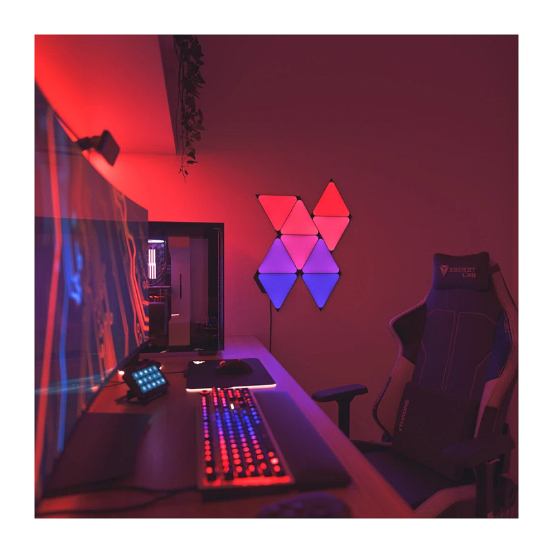 Pametna rasvjeta NANOLEAF Shapes Mini Triangles Ultra Black (Expansion Pack, 10 komada)-1