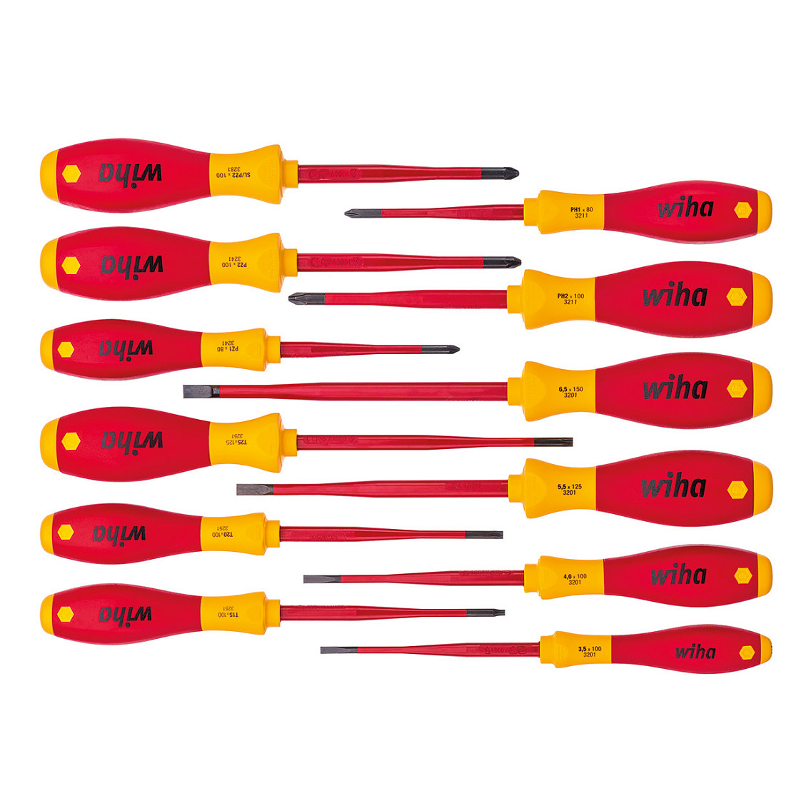 Set odvijača WIHA SoftFinish electric slimFix 3201K12, 12 komada