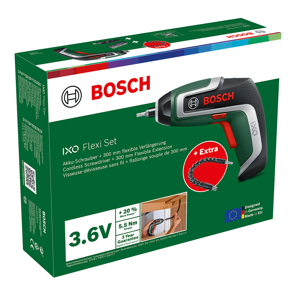 Akumulatorski odvijač BOSCH IXO 7 Flexi Set (3.6V, 2.0Ah, kutni i ekscentrični nastavak)-5