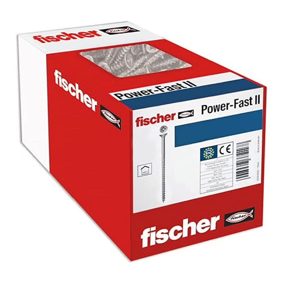 Vijak za ivericu FISCHER Power-Fast II 6.0x100 mm (25 kom, upuštena glava, djelomični navoj)-0