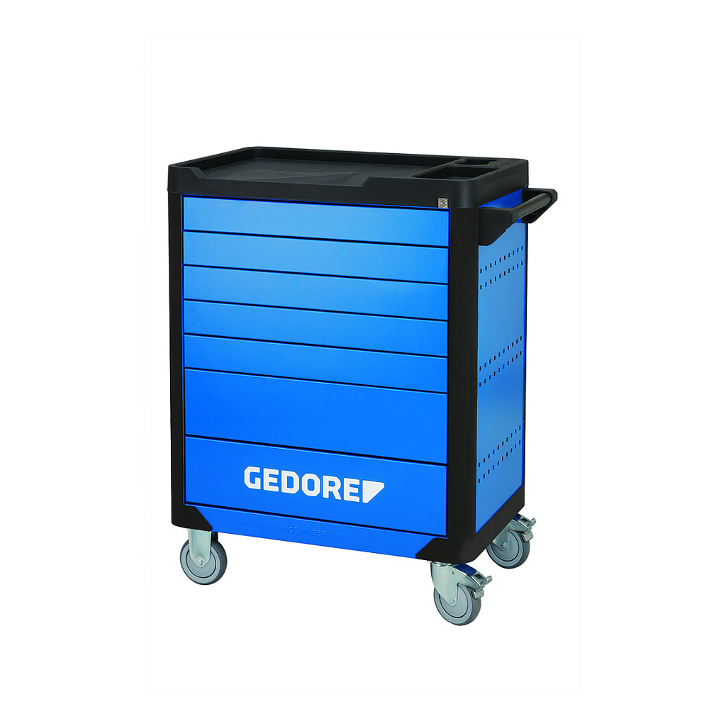 Kolica za alat GEDORE workster highline WHL-L7 (147-dijelni set alata TS-147, 7 ladica, plavo-crna)-3