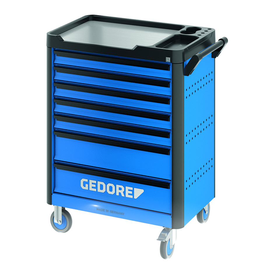 Kolica za alat GEDORE workster highline WHL-L7 (147-dijelni set alata TS-147, 7 ladica, plavo-crna)-7