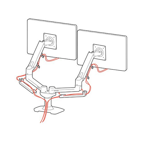 Nosač za monitor ERGOTRON LX Dual Side-by-Side Arm (za 2 monitora do 27", do 9.1 kg po ruci, polirani aluminij)-2