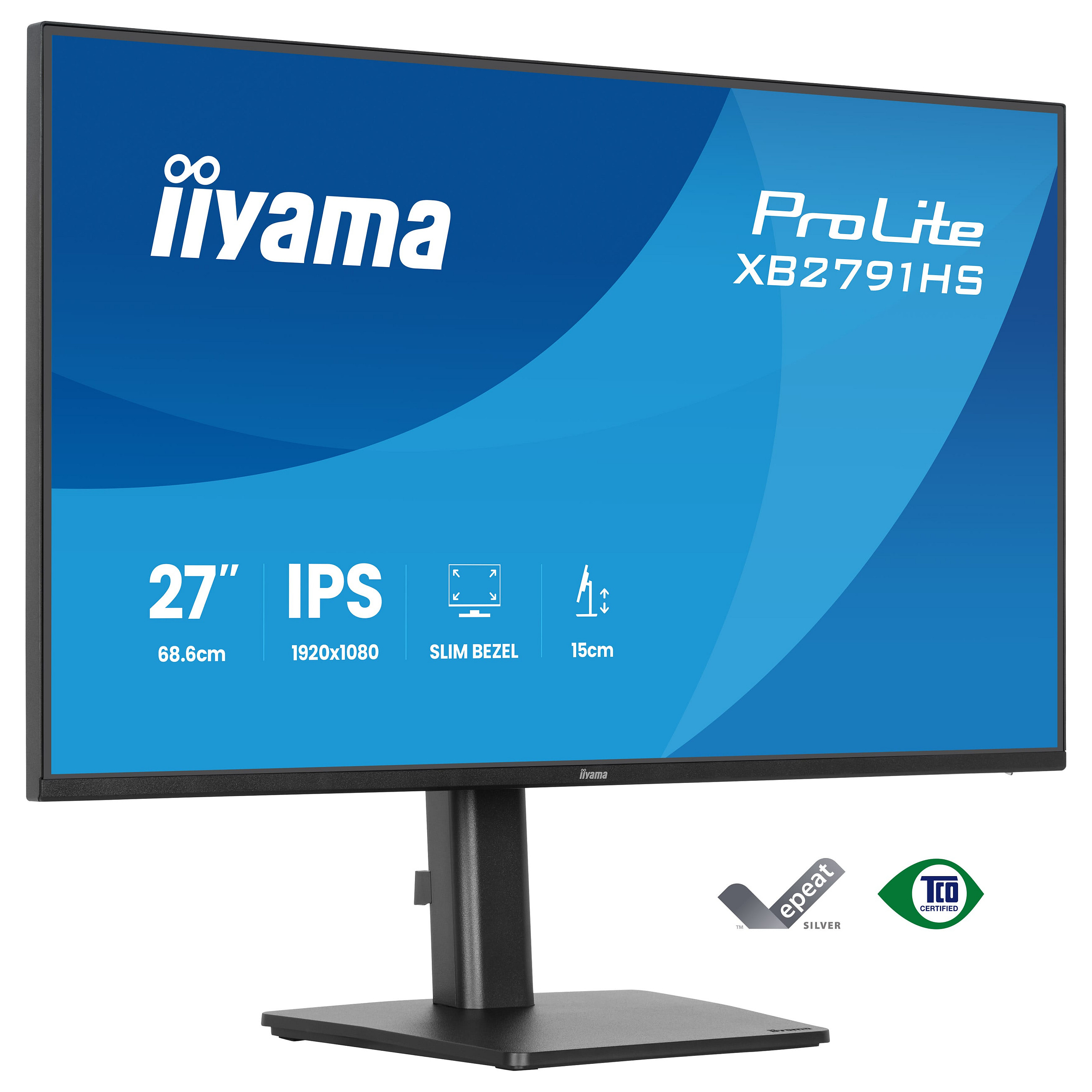 Monitor IIYAMA ProLite XB2791HS-B1 (27" FHD, IPS, 5ms, Pivot, Zvučnici)-0