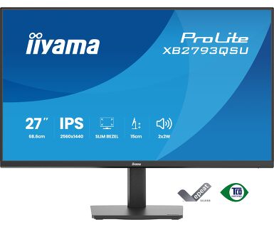 Monitor IIYAMA ProLite XB2793QSU-B1 (27" QHD IPS, 100Hz, USB Hub, Ergo stalak)-18