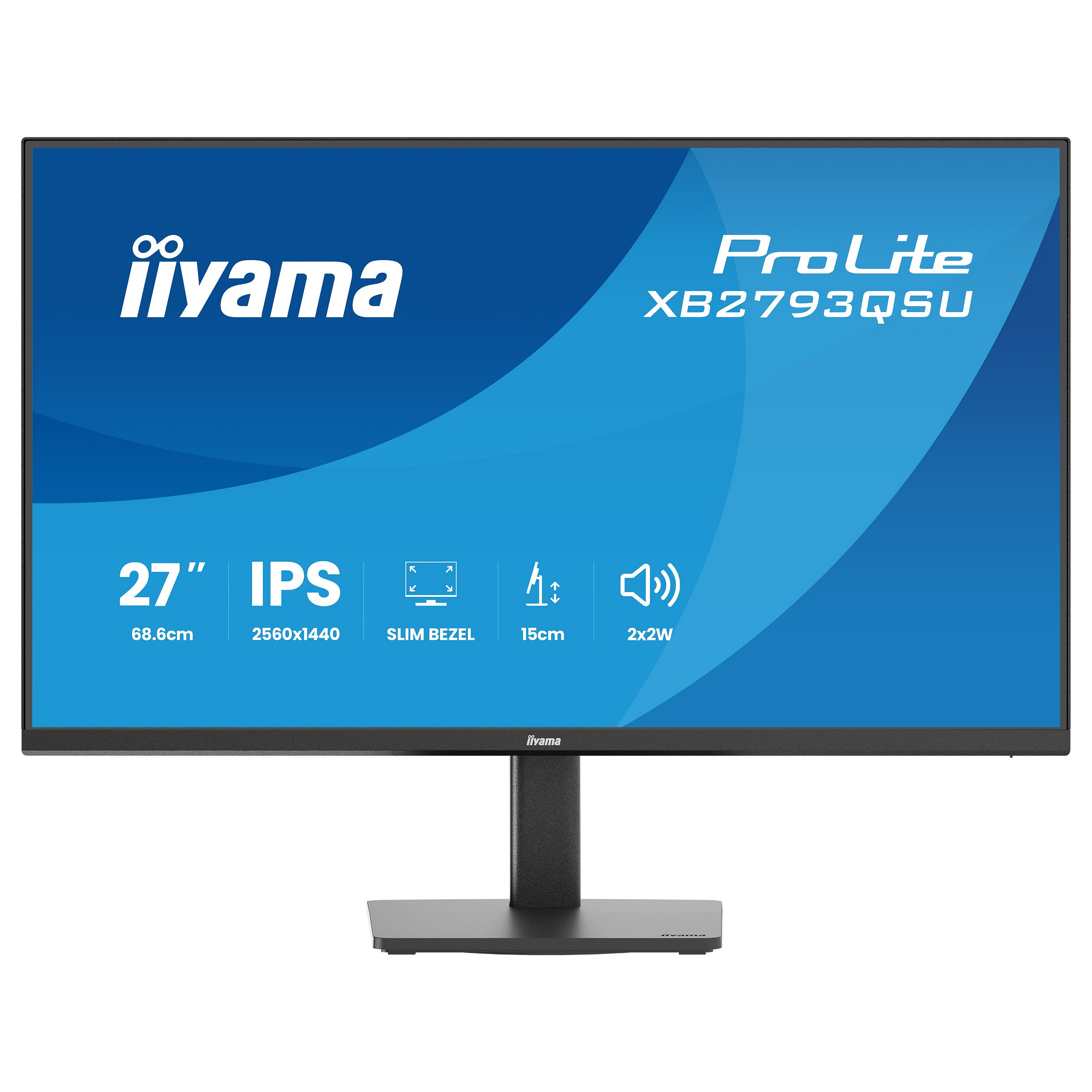 Monitor IIYAMA ProLite XB2793QSU-B1 (27" QHD IPS, 100Hz, USB Hub, Ergo stalak)-10