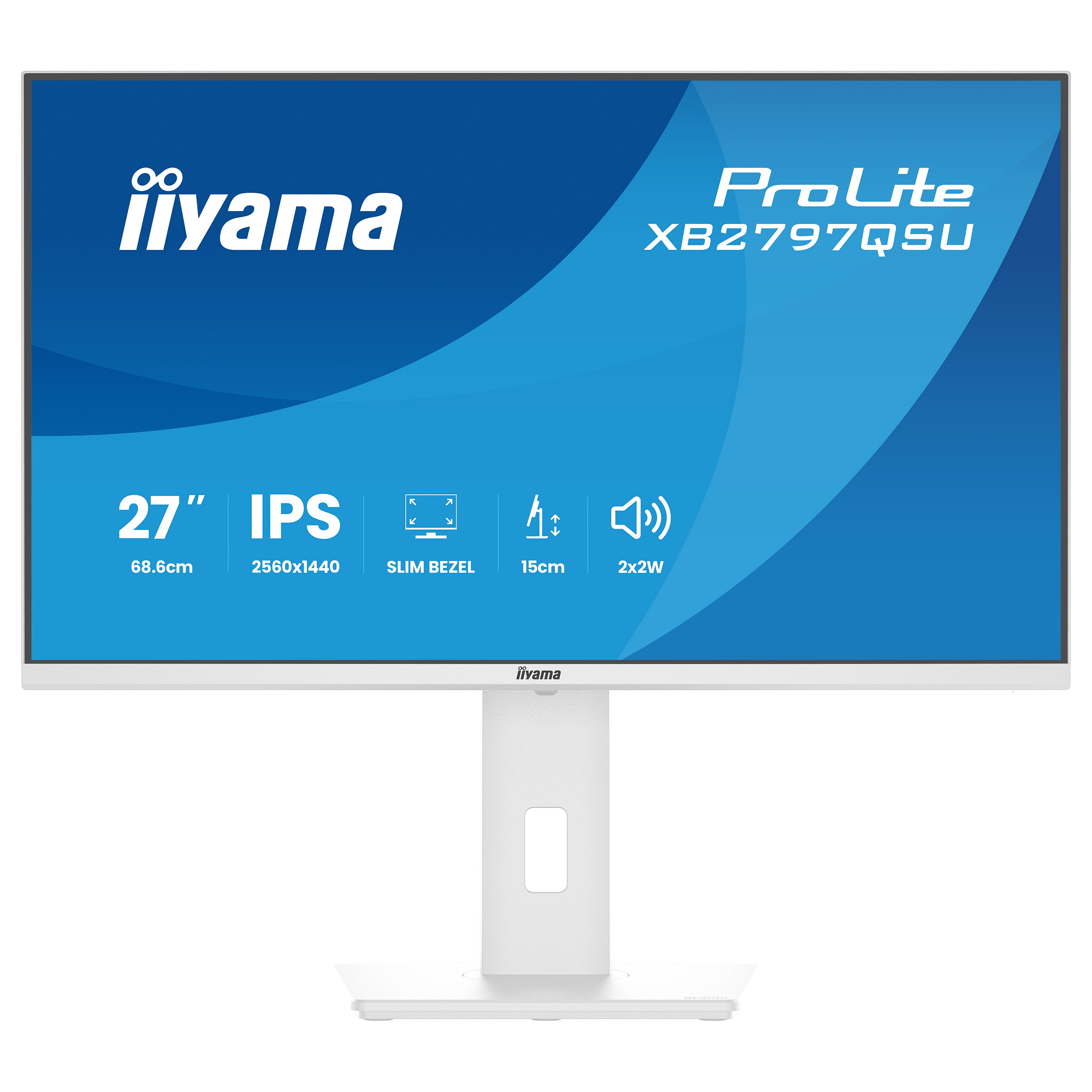 Monitor IIYAMA ProLite XB2797QSU-W1 (27" WQHD, IPS, 100Hz, 1ms, USB-C, KVM) White-12