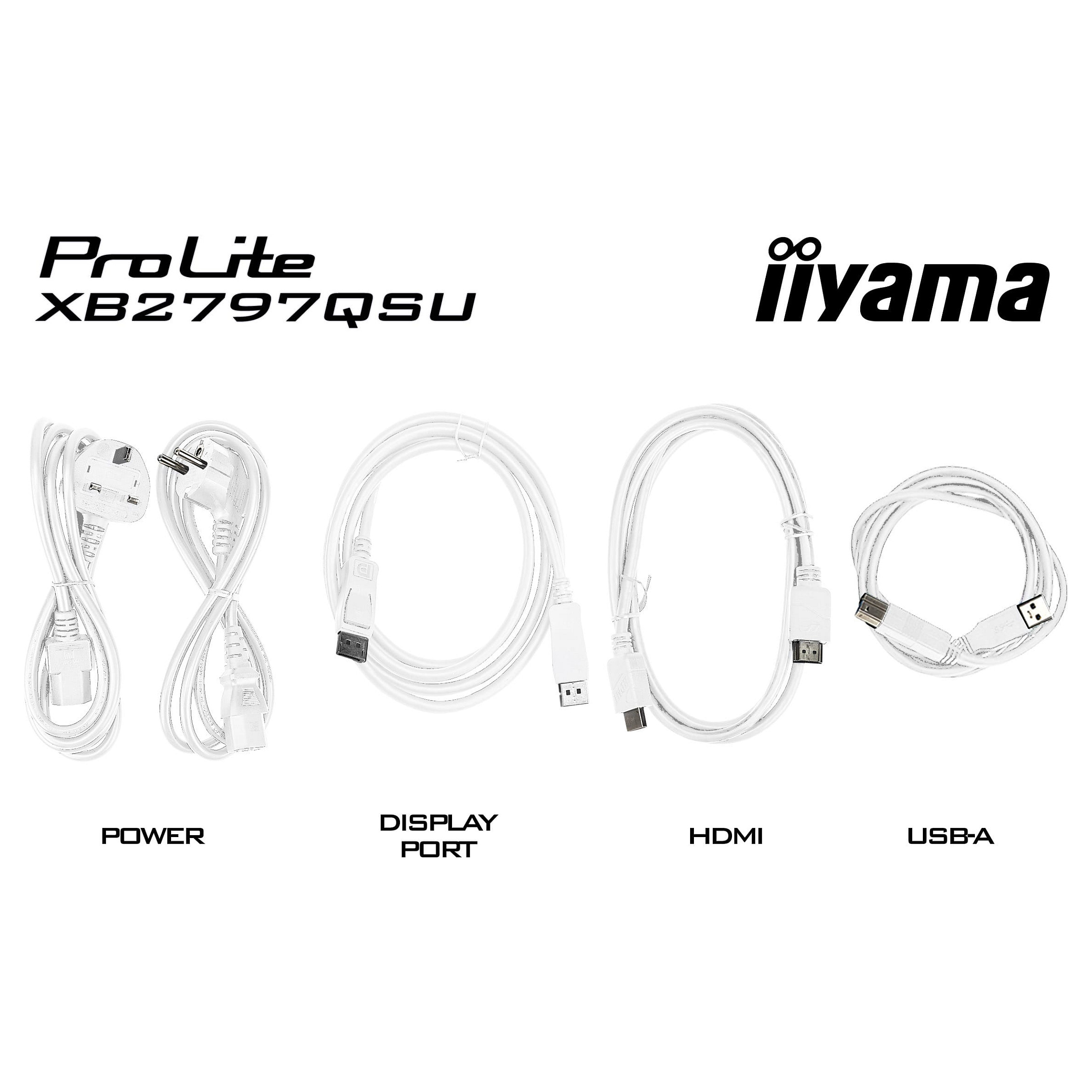 Monitor IIYAMA ProLite XB2797QSU-W1 (27" WQHD, IPS, 100Hz, 1ms, USB-C, KVM) White-18