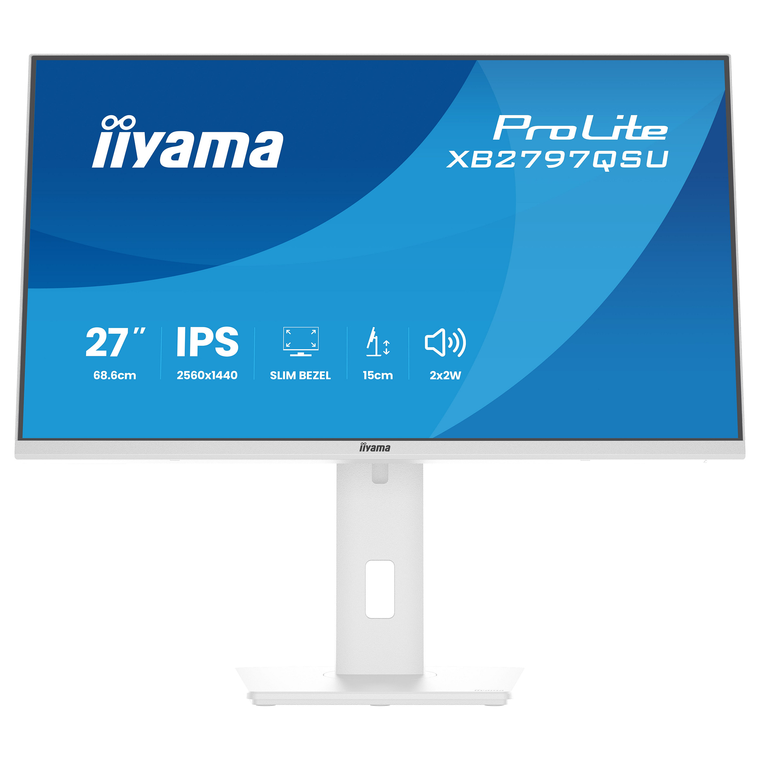 Monitor IIYAMA ProLite XB2797QSU-W1 (27" WQHD, IPS, 100Hz, 1ms, USB-C, KVM) White-20