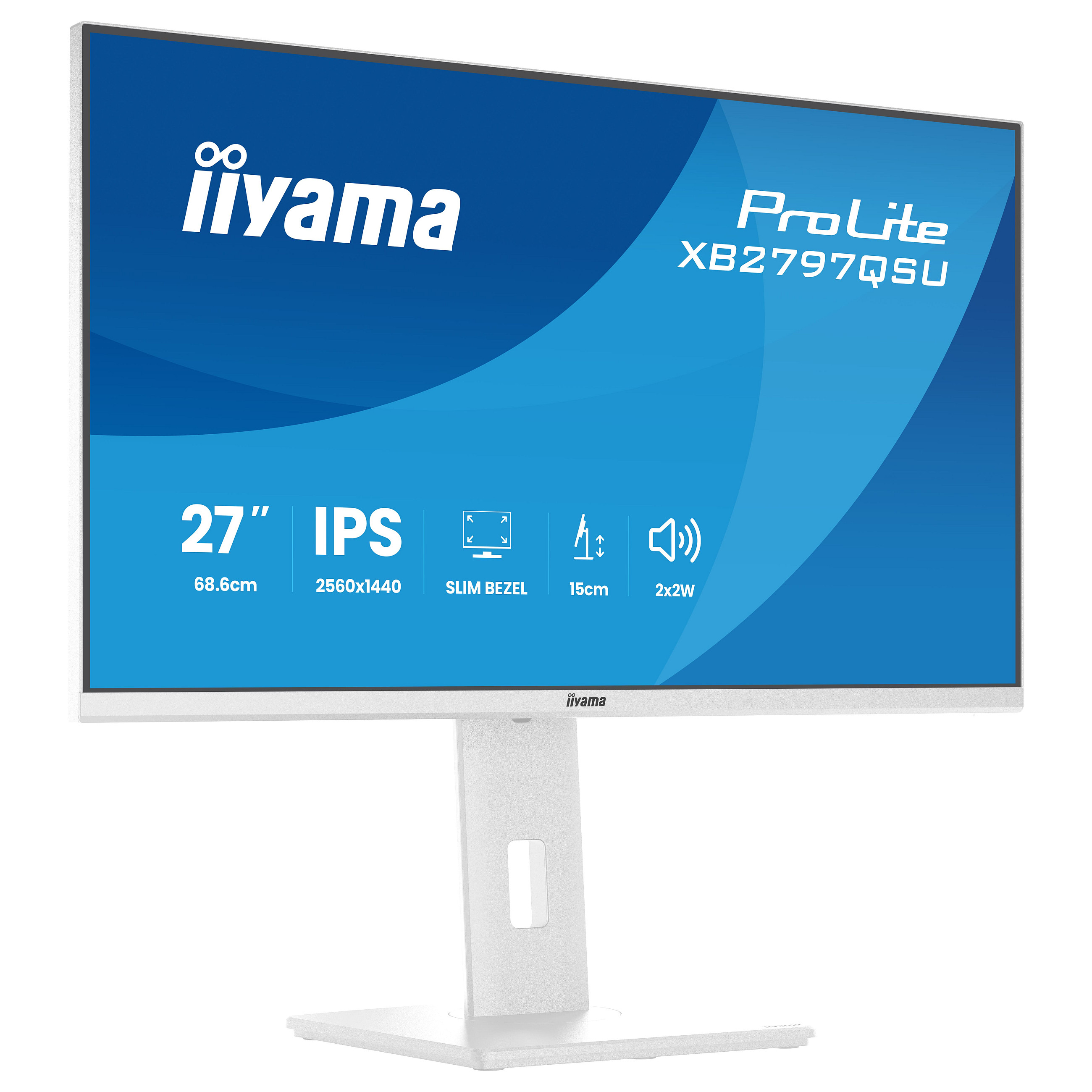 Monitor IIYAMA ProLite XB2797QSU-W1 (27" WQHD, IPS, 100Hz, 1ms, USB-C, KVM) White-22