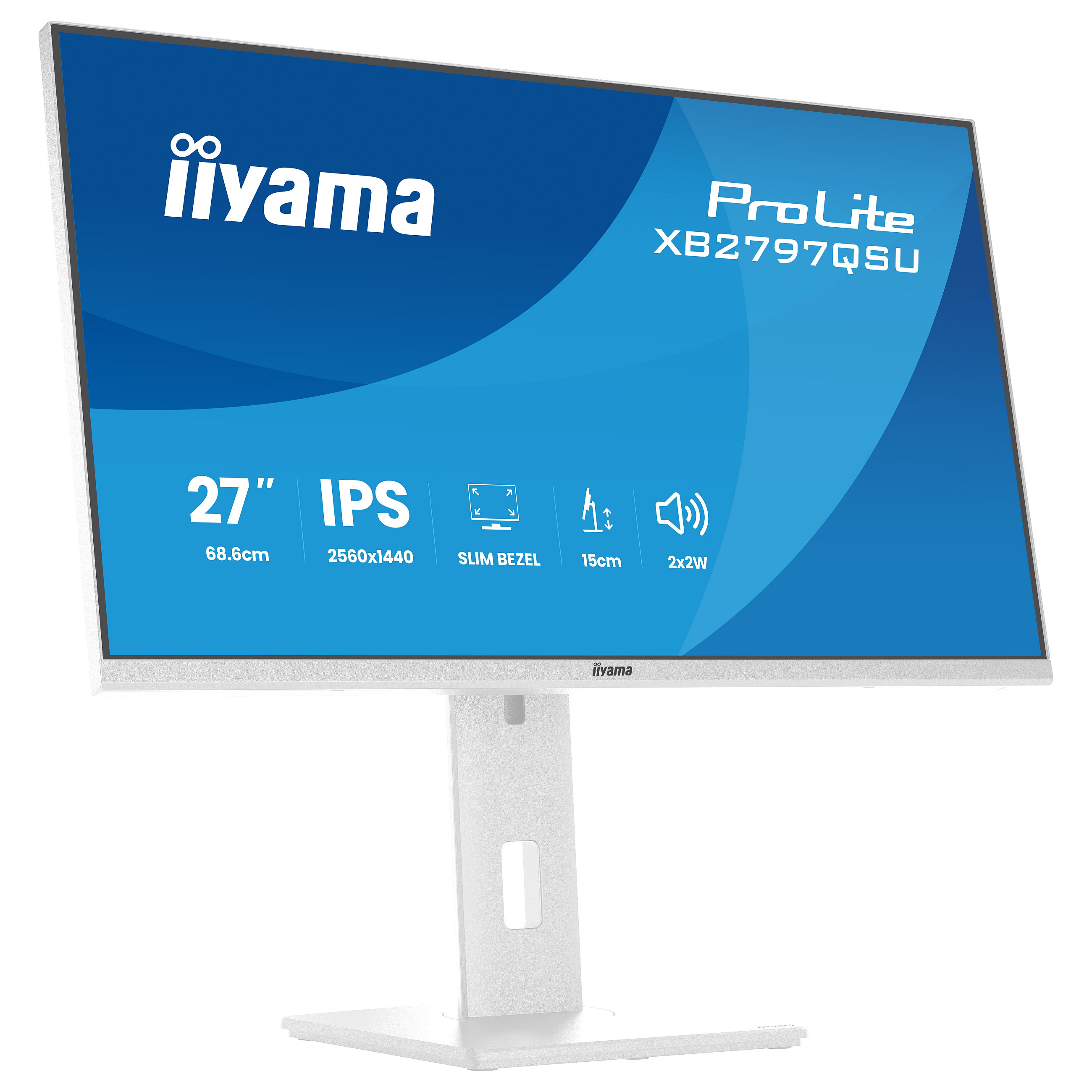 Monitor IIYAMA ProLite XB2797QSU-W1 (27" WQHD, IPS, 100Hz, 1ms, USB-C, KVM) White-23